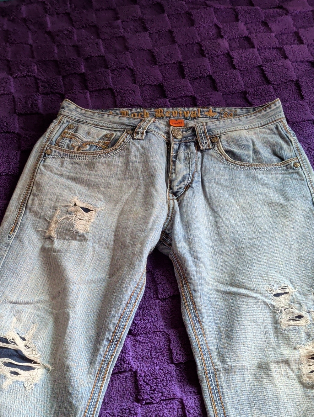 Men's Rock Revival Light Washed Jeans